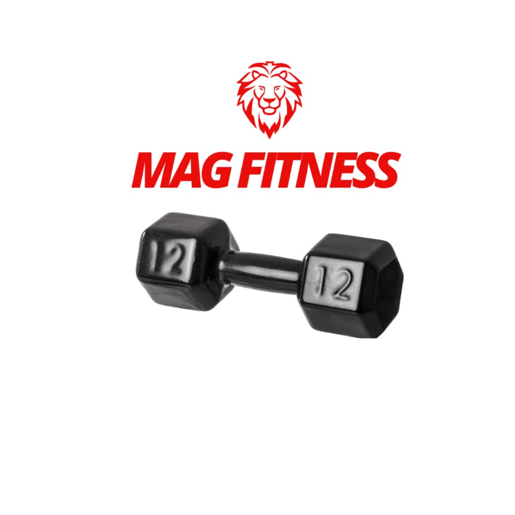 Dumbbell Sextavado Emborrachado 14Kg – Peso para Academia, Treino em Casa e Musculação
