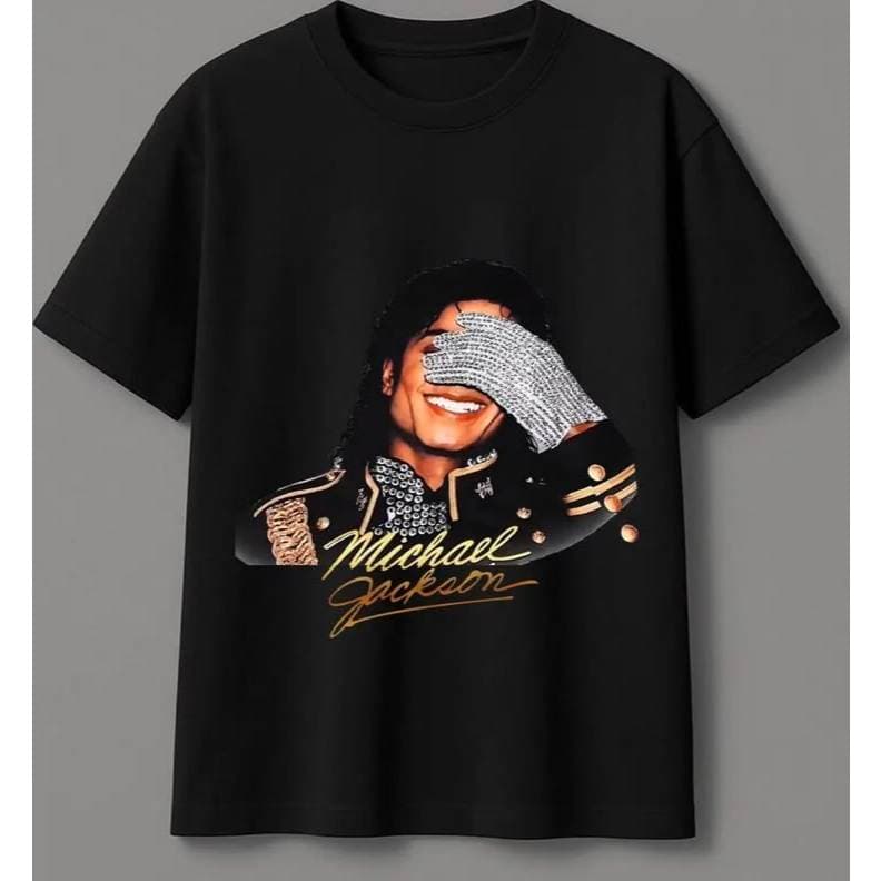 CAMISA UNISSEX BABYLOOK REI DO POP ADULTO E INFANTIL MICHAEL JACKSON