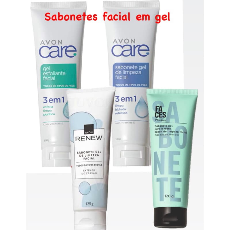 Sabonete em Gel Facial Avon Care/ Natura faces - escolha o seu kit