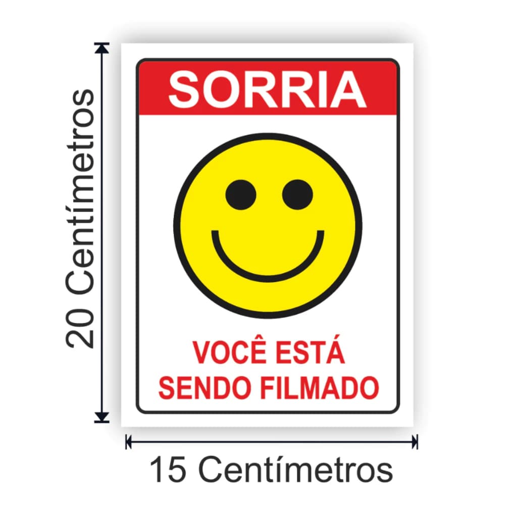 Sorria você está sendo filmado - Adesivo Vinil a prova d'agua