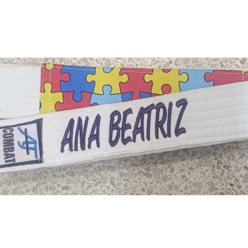 Faixa Jiu Jitsu INFANTIL BORDADA AUTISMO