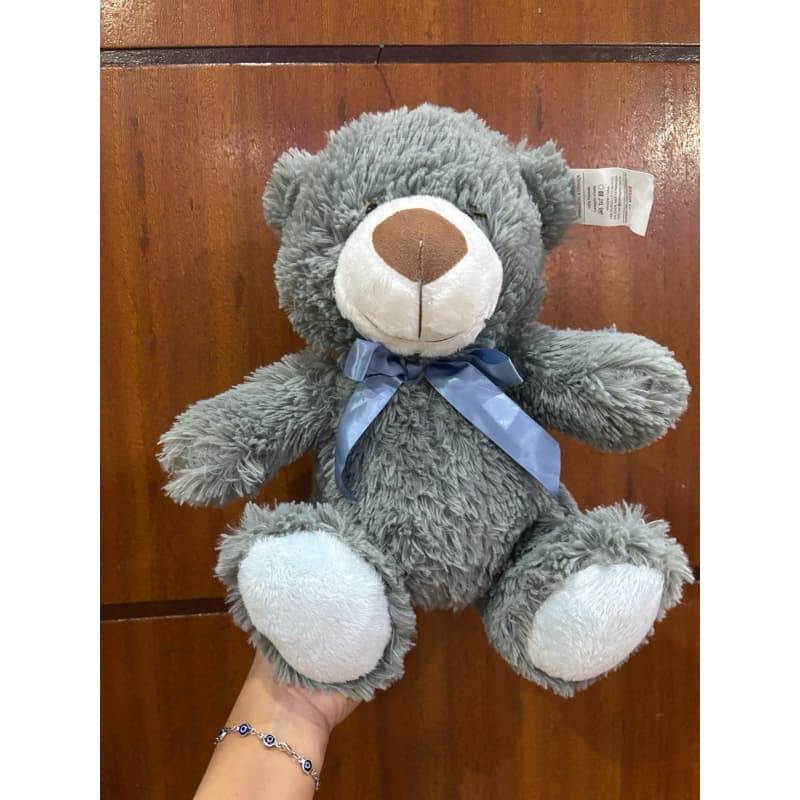 Urso Ted laço azul dia dos namorados 30cm