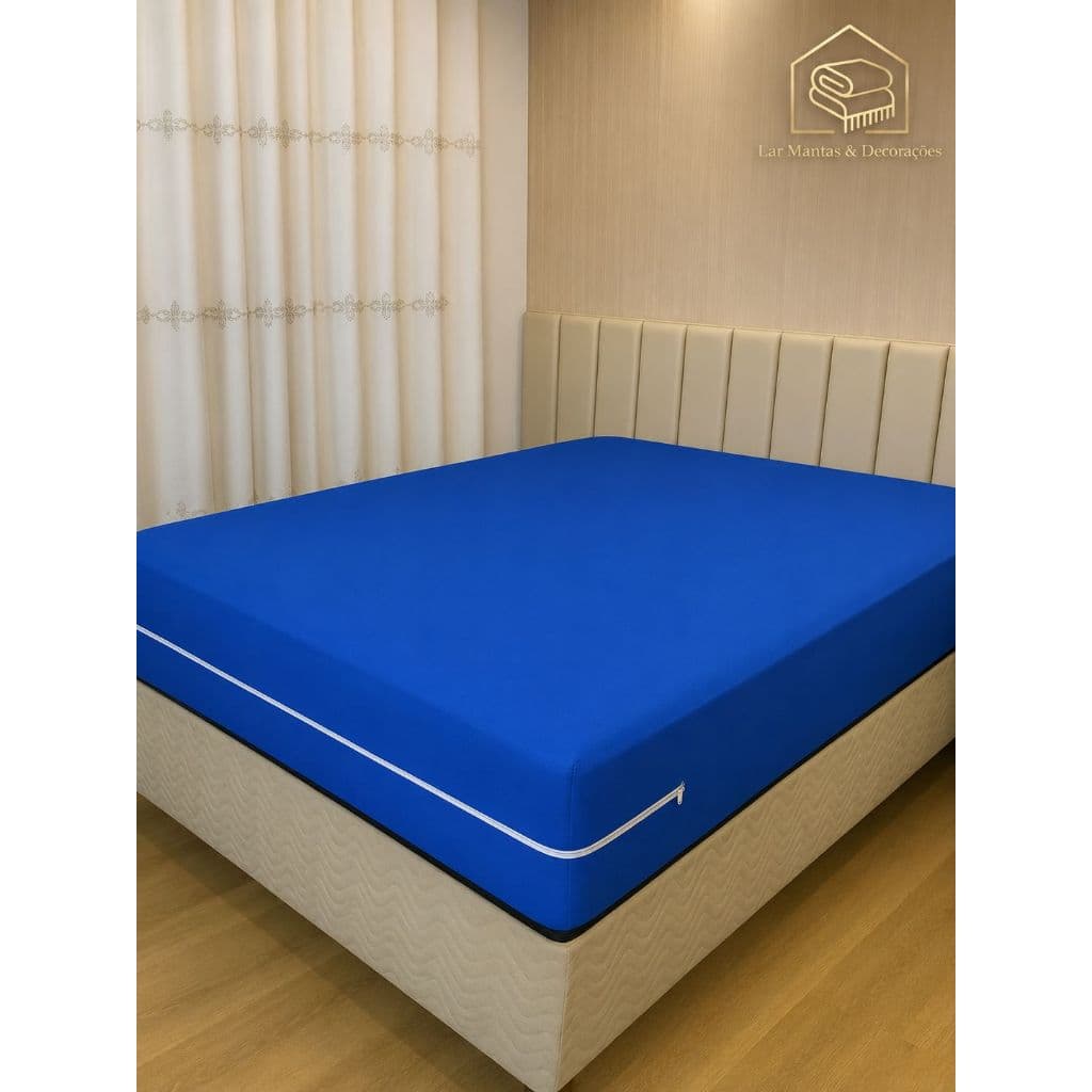 Capa de Colchão Queen De Malha Protetor com Zíper para Facilitar a Higiene 1,60m x 2,00m x 0,30m