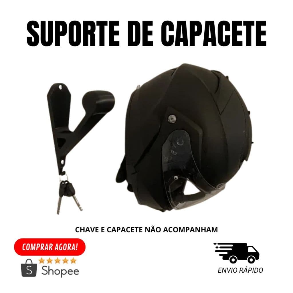 Suporte Capacete Parede Suporte de Chaves Compatível com Capacete Pro Tork New Liberty 4