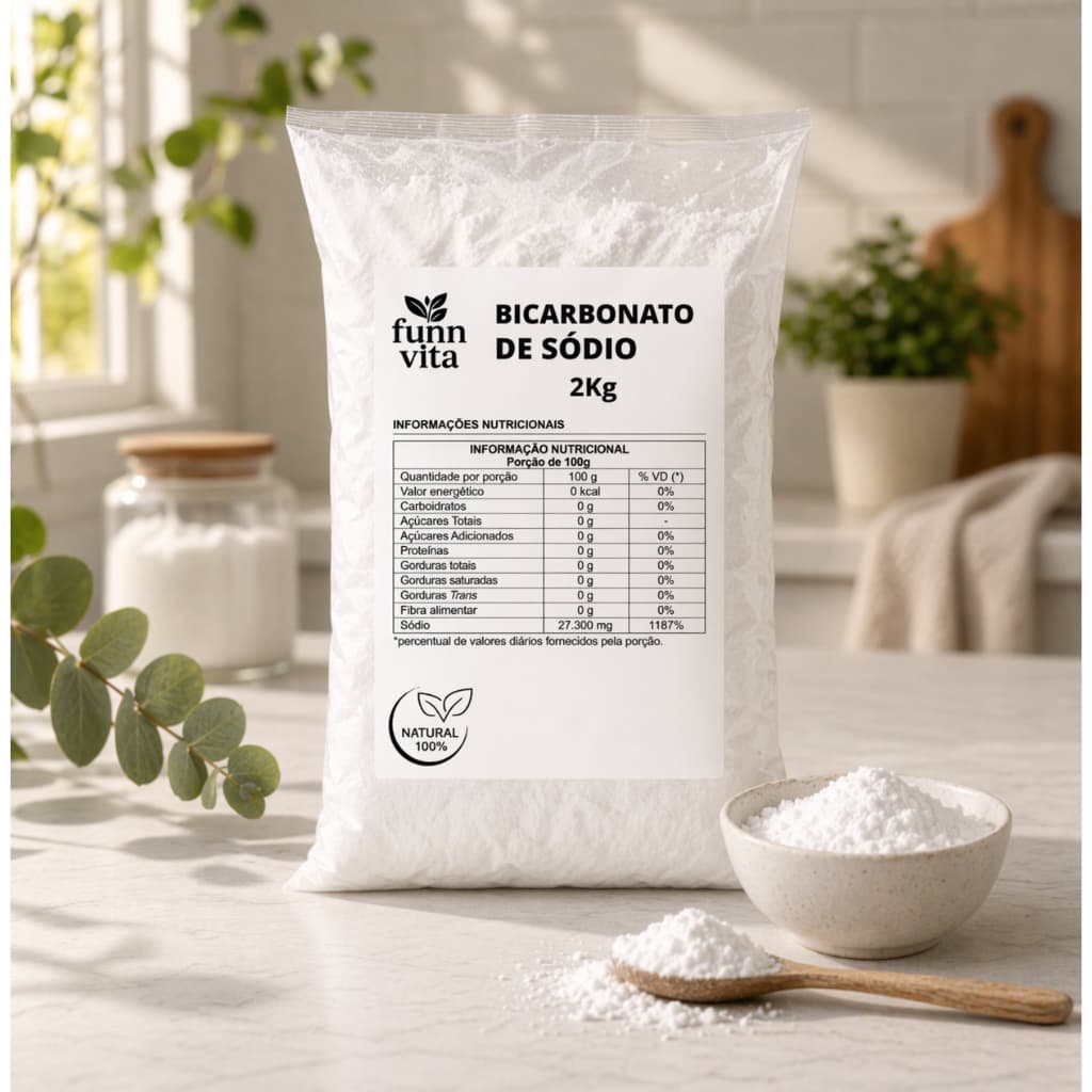 BICARBONATO DE SÓDIO EXTRA FINO PURO 1KG OU 2KGs