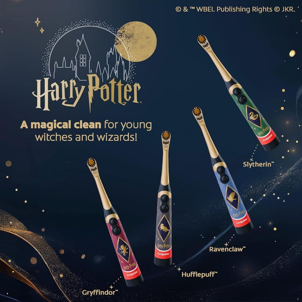 Escova de dentes elétrica Harry Potter Colgate com pilhas AA