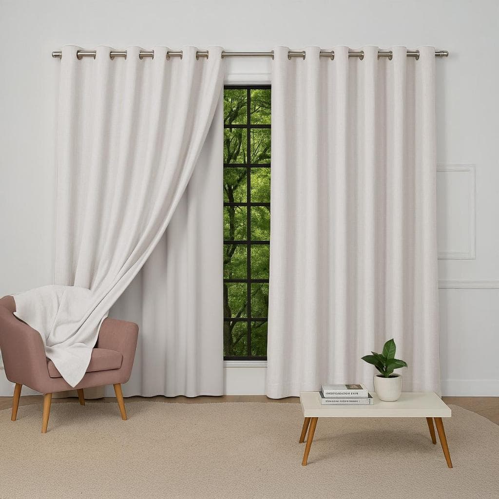 Cortina 4,5m x 2,70m Gaze de Linho Com forro Sob medida Luxo Promoção Alta Qualidade
