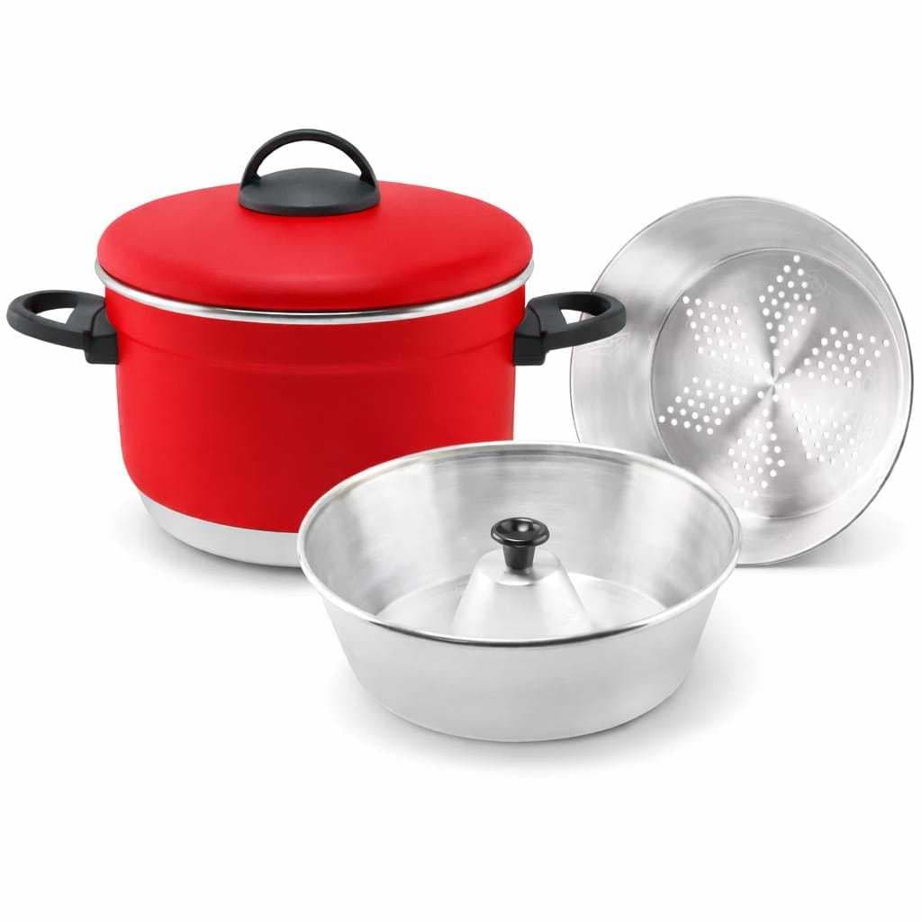 Panela Meia Pressão 3 em 1 Faz Pudim Em 15 minutos Com Forma De Bolo Cozinha Legumes No Vapor