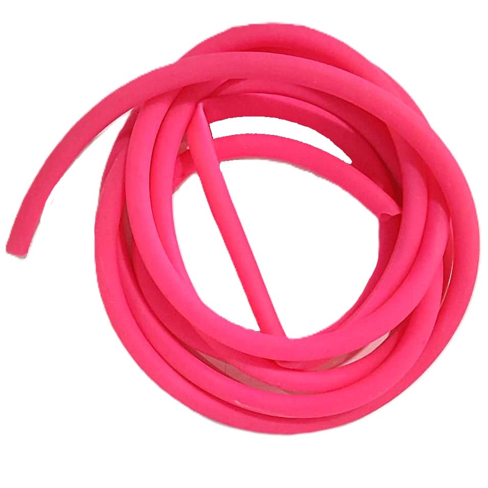 Tubo de Latex Borracha 204 ROSA NEON - Garrote Tripa de Mico à partir 1MT Uso em Exercícios, Estilingue, Atiradeira.