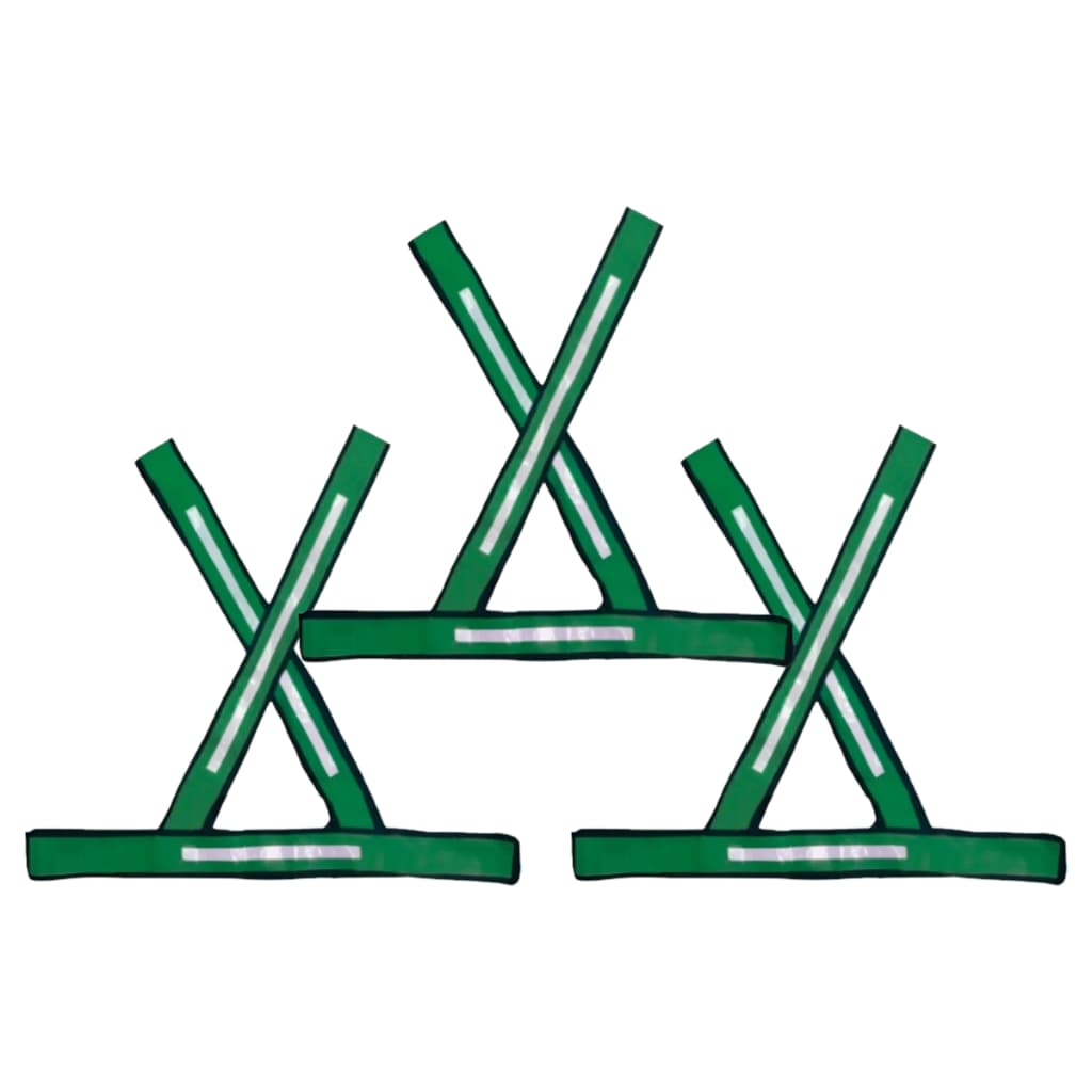 Kit 3 Colete Maicol Tipo X Verde Com Refletivo Prata Sinalizador Obra Transito Proteção Epi Segurança