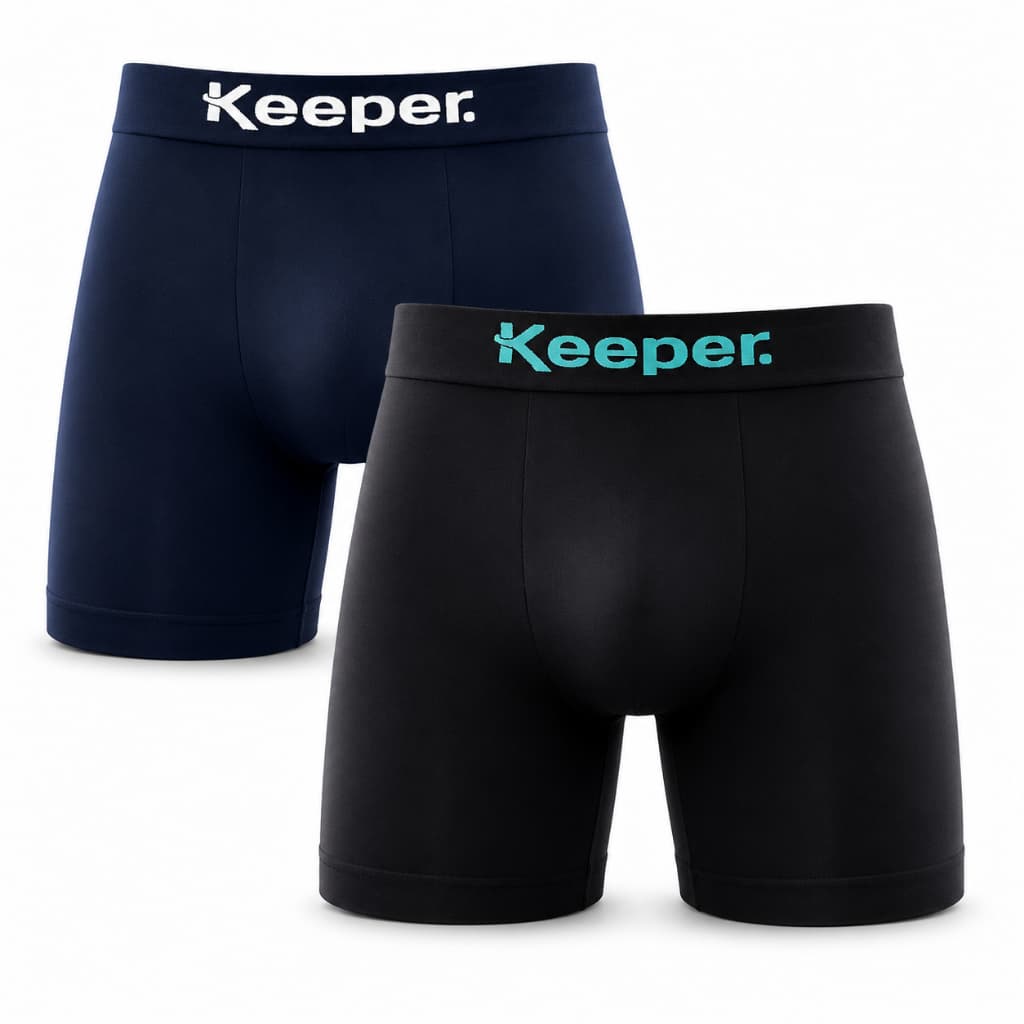 Kit 2 Cuecas Boxer Microfibra Sem Costura Poliamida Keeper