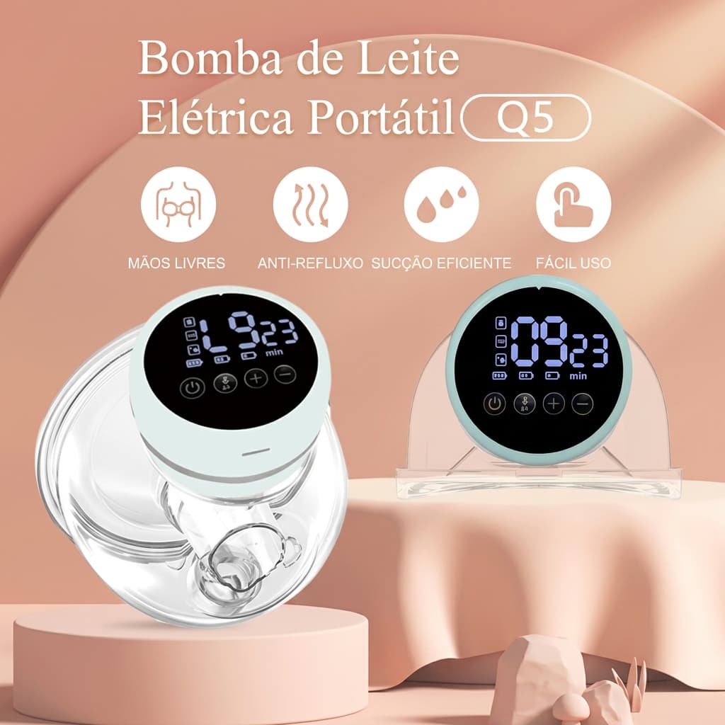 Bomba tira-leite elétrica – Dispositivo totalmente automático para massagem e extração sem dor