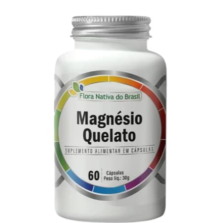 Magnésio Quelato 60 Cápsulas Flora Nativa Suplemento Alimentar