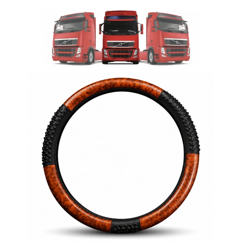 Capa de Volante 50 cm Cor Madeira Massageador Caminhão Volvo Fh