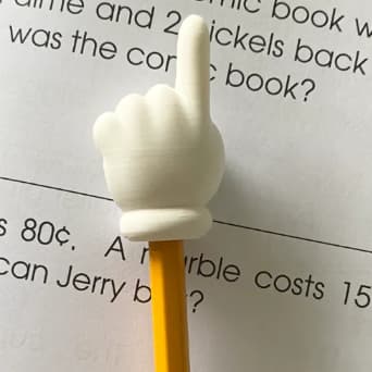 Divertido Escolar Dedinho para Lápis que Aponta para Cima Dedinho para Lápis