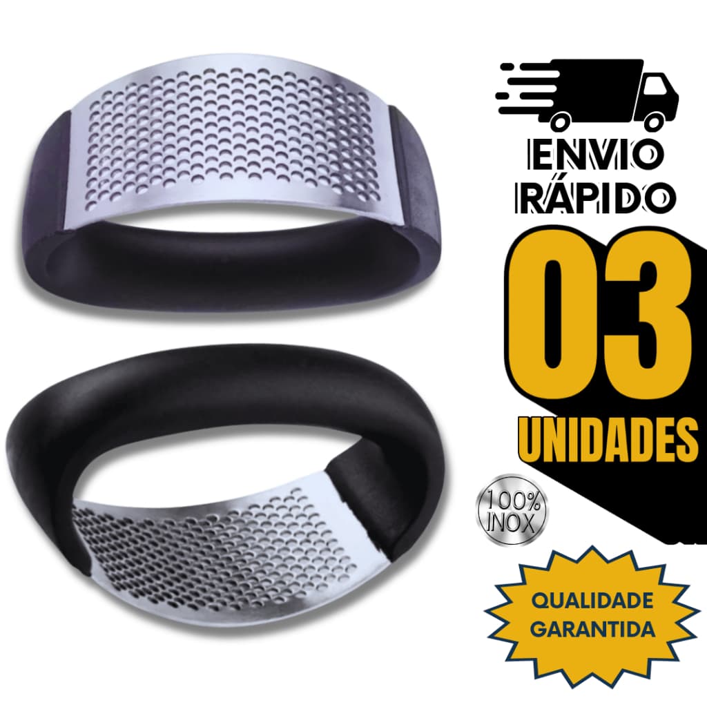 Kit Amassador Espremedor Triturador De Alho Inox Manual Cozinha Restaurante Utensílios Qualidades