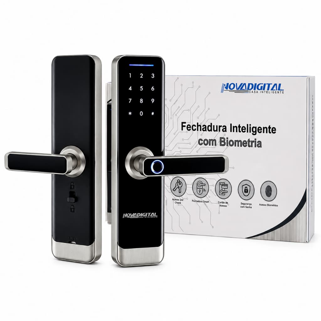Fechadura Eletrônica Biométrica Wi-fi Novadigital Com tag senha Original