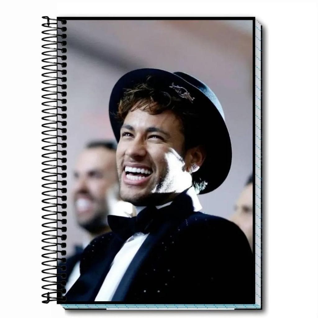 Caderno Personalizado Neymar – Capa Dura Universitário Escolar 01 ate 20 materias