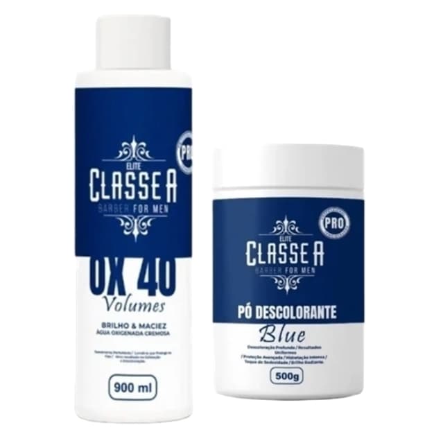 Kit Pó Descolorante + Água Oxigenada 40 Vol Classe A Clareamento Profissional