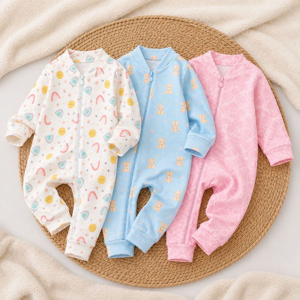 Kit 2 ou 3 Macacão Bebê Menina Inverno Soft Peluciado Quentinho com Zíper Frontal | Roupa Bebê Feminina