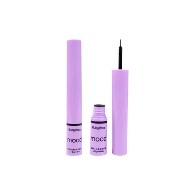 Delineador Líquido Ruby Rose Mood Ponta Fina Traço Preciso Alta Definição Maquiagem Olhos Longa Duração Preto