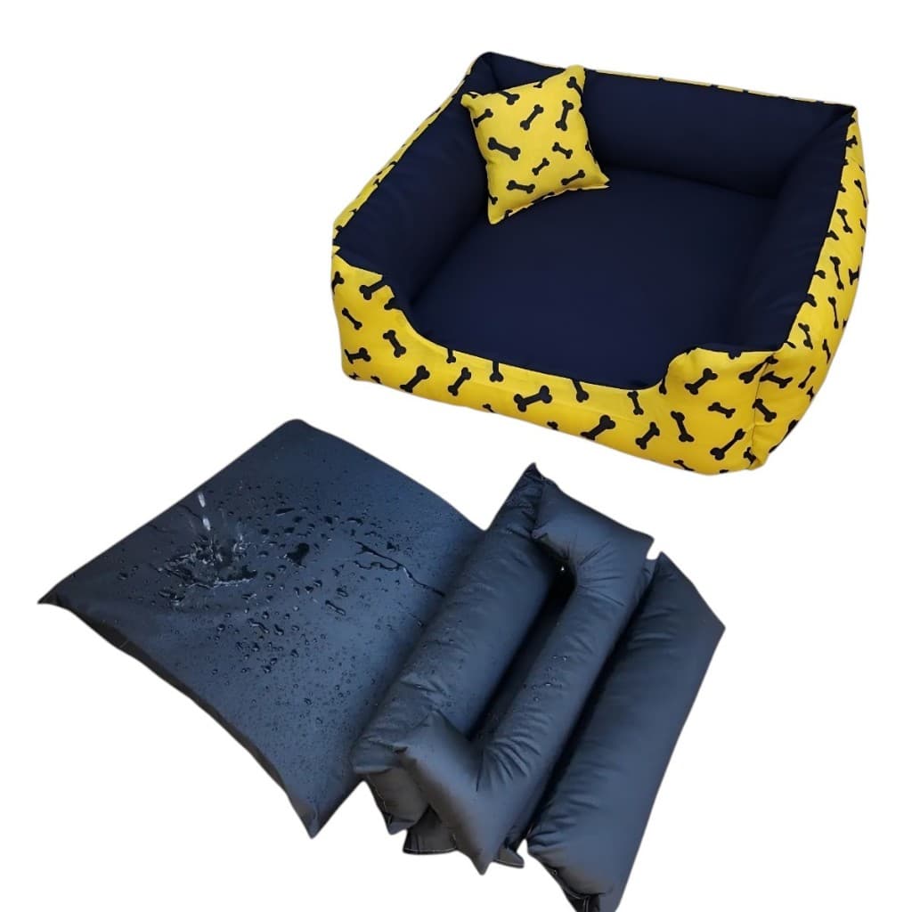 Cama Pet cachorro gato 60x60 Enchimentos Impermeáveis cama com Zíper ideal pet com até 10 kg