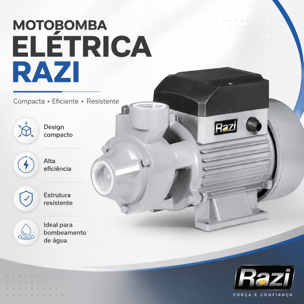 Bomba Motobomba De Água Periférica 1/2cv 127v 220v Razi