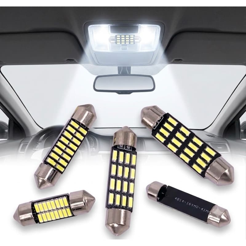 3 unidades Torpedo PREMIUM 16 Leds 12V 31mm 36mm 39mm 41mm Gol Uno Onix HB20 Corsa Palio Civic Corolla Celta