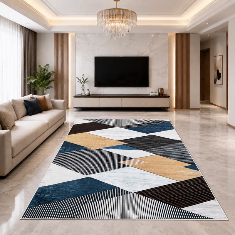 Tapete sala 2,00x2,40 aveludado Luxuoso Estampado Tipo veludo Indiano Promoção