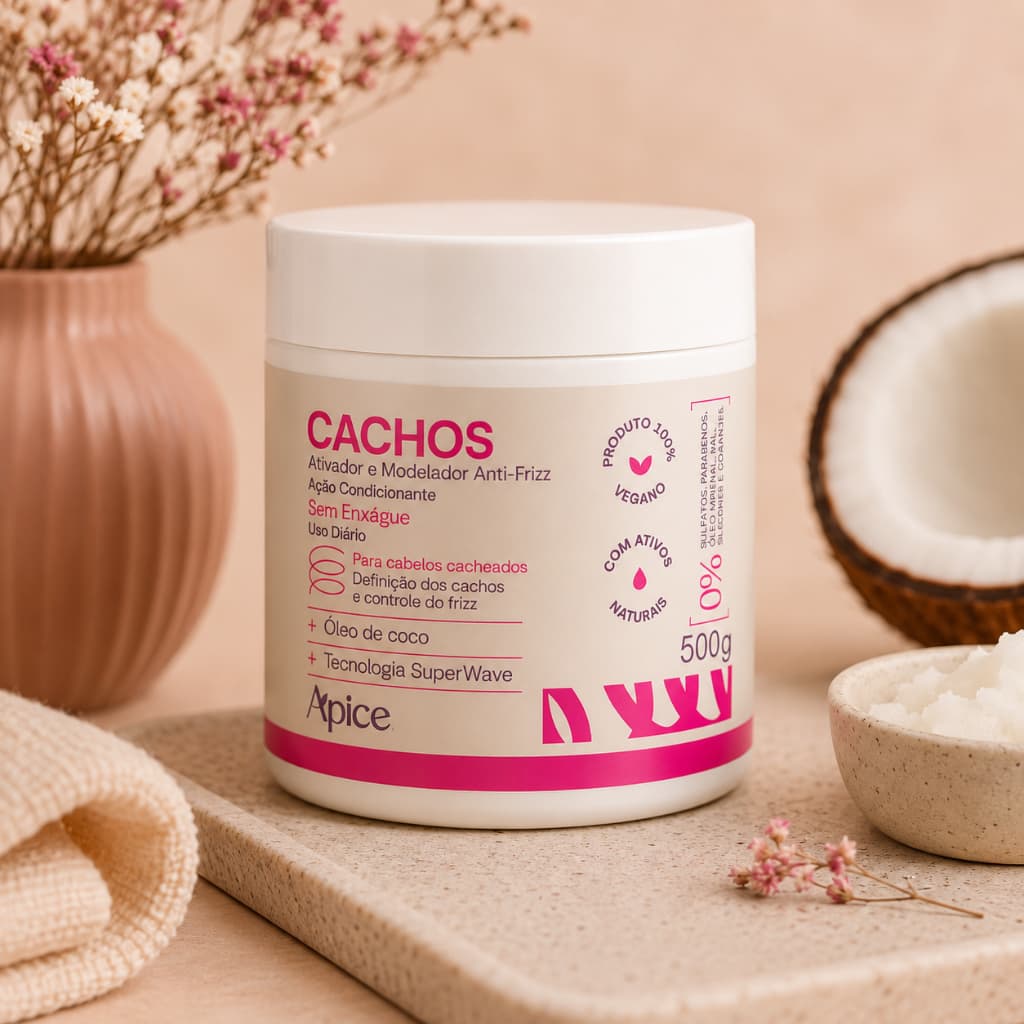 Ativador e Modelador Anti-Frizz Cachos 500g - Apice