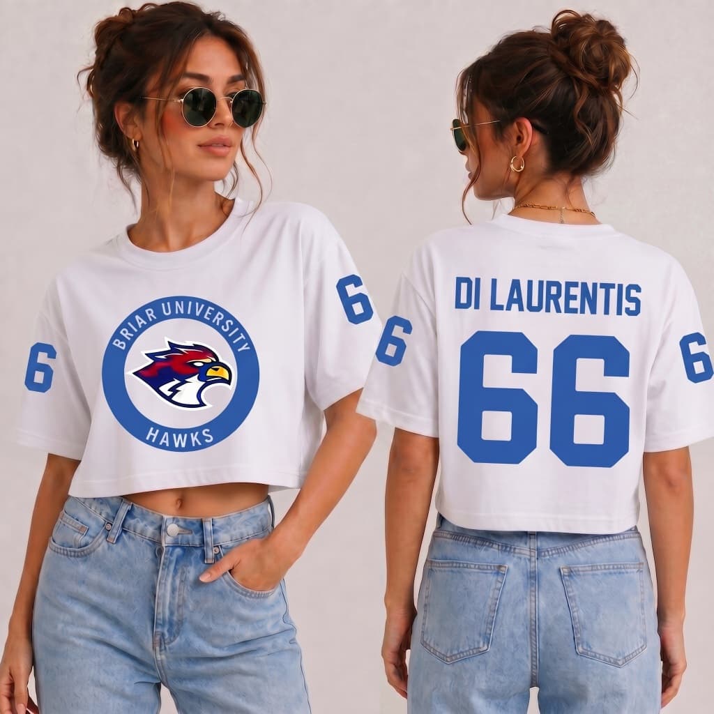 Cropped Blusinha Oversized Off Campus Briar University Haws Hockey Graham Laurentis Logan Tucker