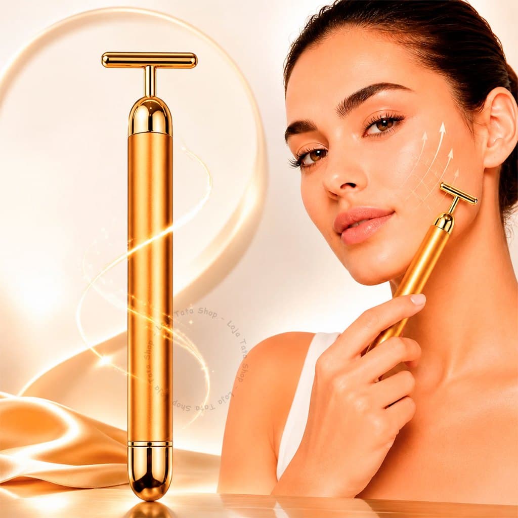 Aparelho Massageador Vibratório Rosto Harmonização Facial Dispositivo Elétrico Portátil Anti Olheira