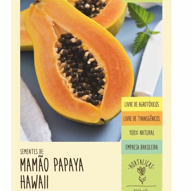 Top Semente Mamão Papaya Hawaii  plante vaso horta Sementes