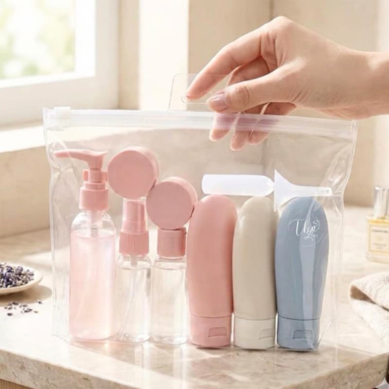 Kit 11 De Frascos Para Viagem Conjunto Multifuncional Peças Creme Cosméticos Viagem