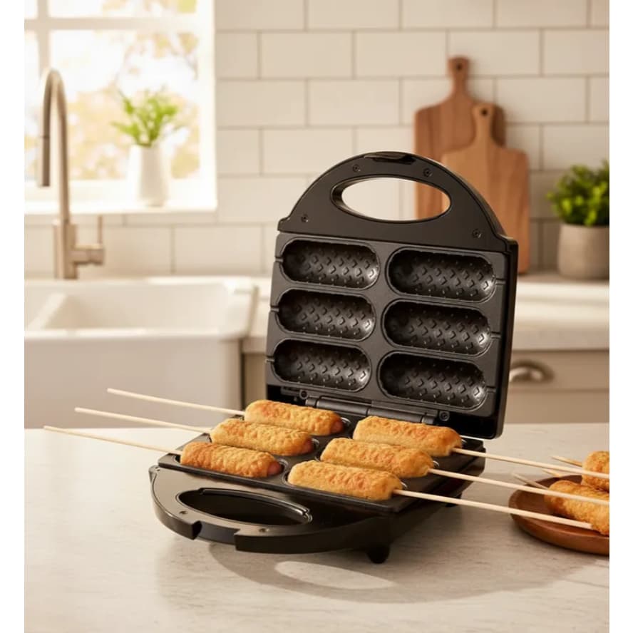 Crepeira Suiço Crepe e Hot Dog 6 Cavidades Raf 220V