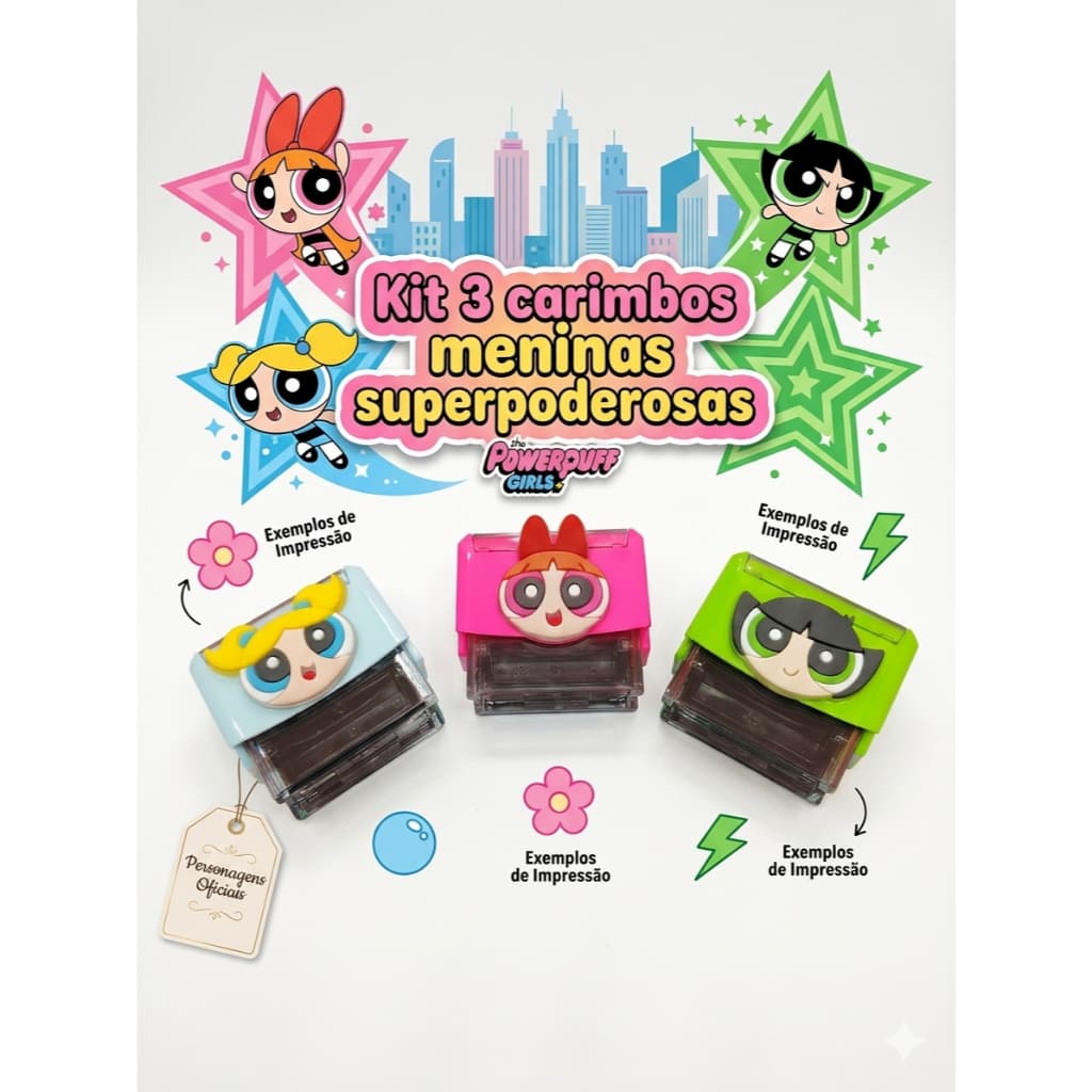 Kit carimbos meninas superpoderosas