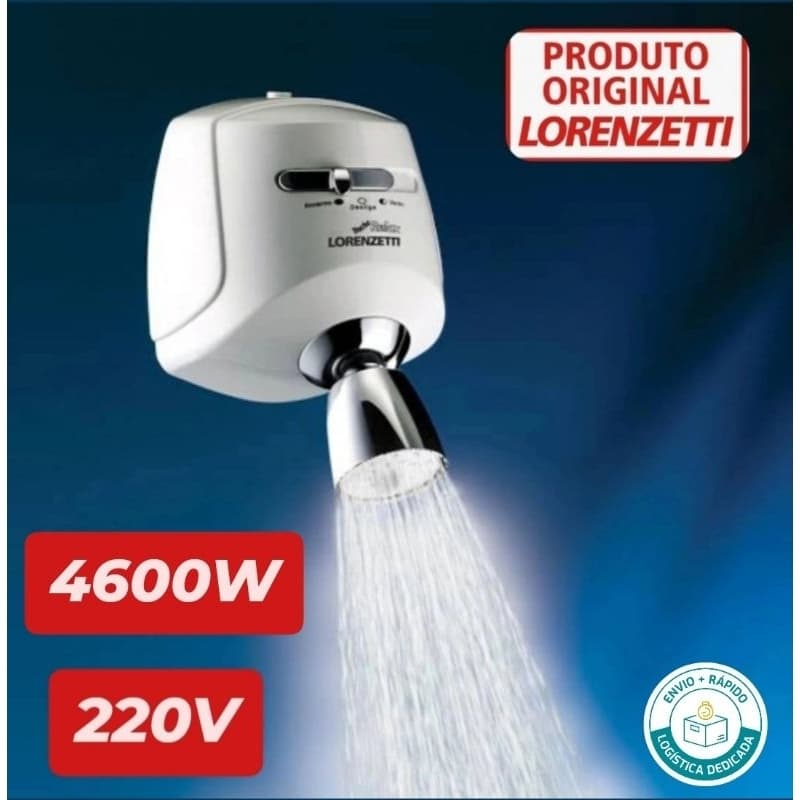 DUCHA RELAX 4600W 220V BRANCO e CROMADO Lorenzetti