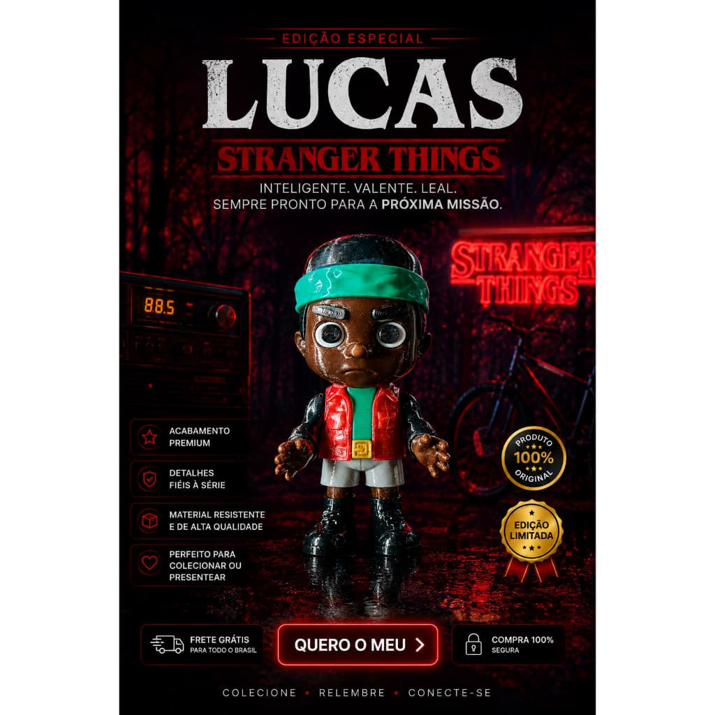 Lucas - Boneco Colecionável Stranger Things