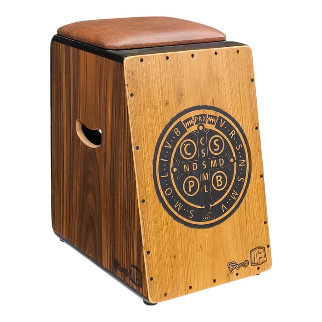 Cajón Student Eletro-acústico Profissional São Bento Preto