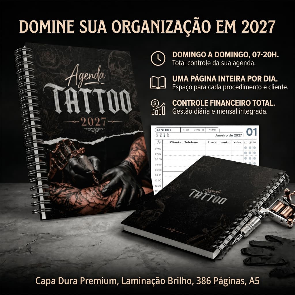 Agenda Personalizada Tatuador - Estúdio de Tatuagem