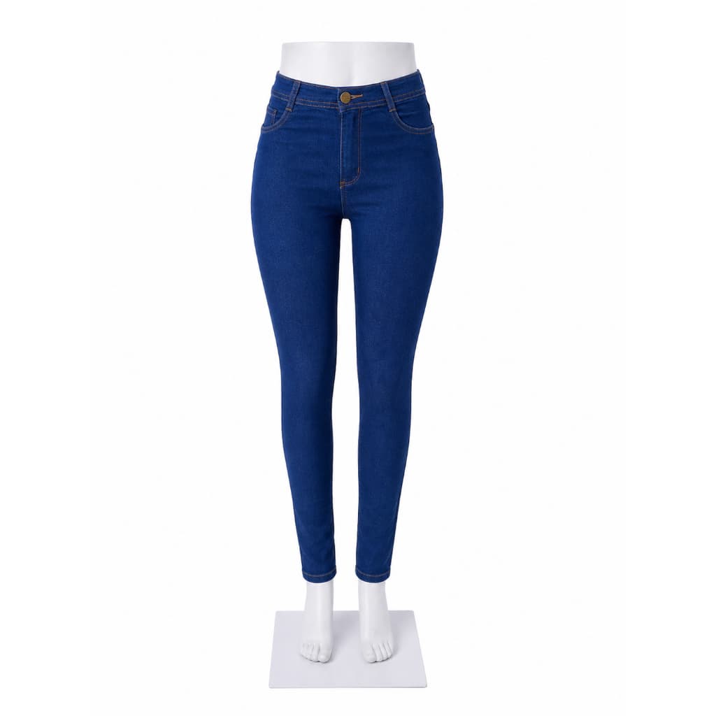 Calça Jeans Feminina Escura Skinny Com Lycra Cintura Alta Conforto 36 ao 46