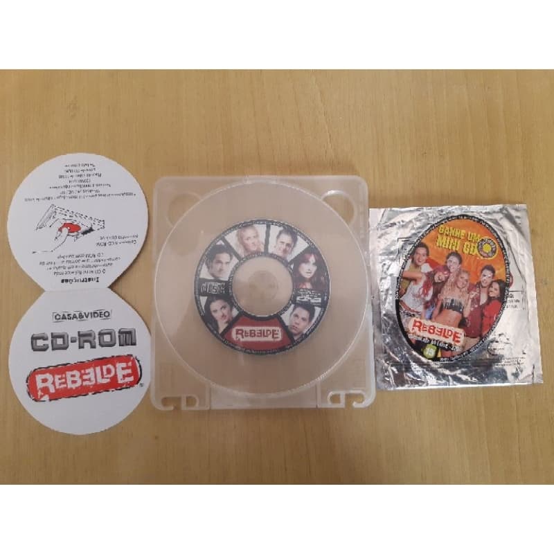 CD-ROM RBD REBELDE CASA & VIDEO ITEM NACIONAL RARO EM EXCELENTE ESTADO DE CONSERVAÇÃO!