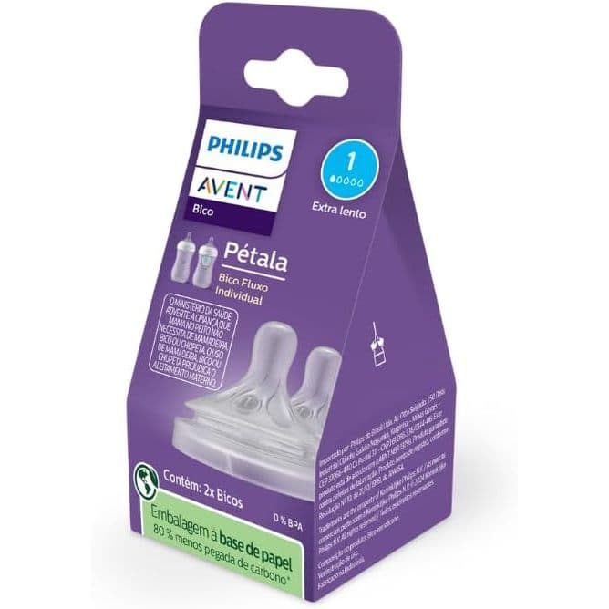 Bico Avent Pétala N1 0m Fluxo Extra Lento Original