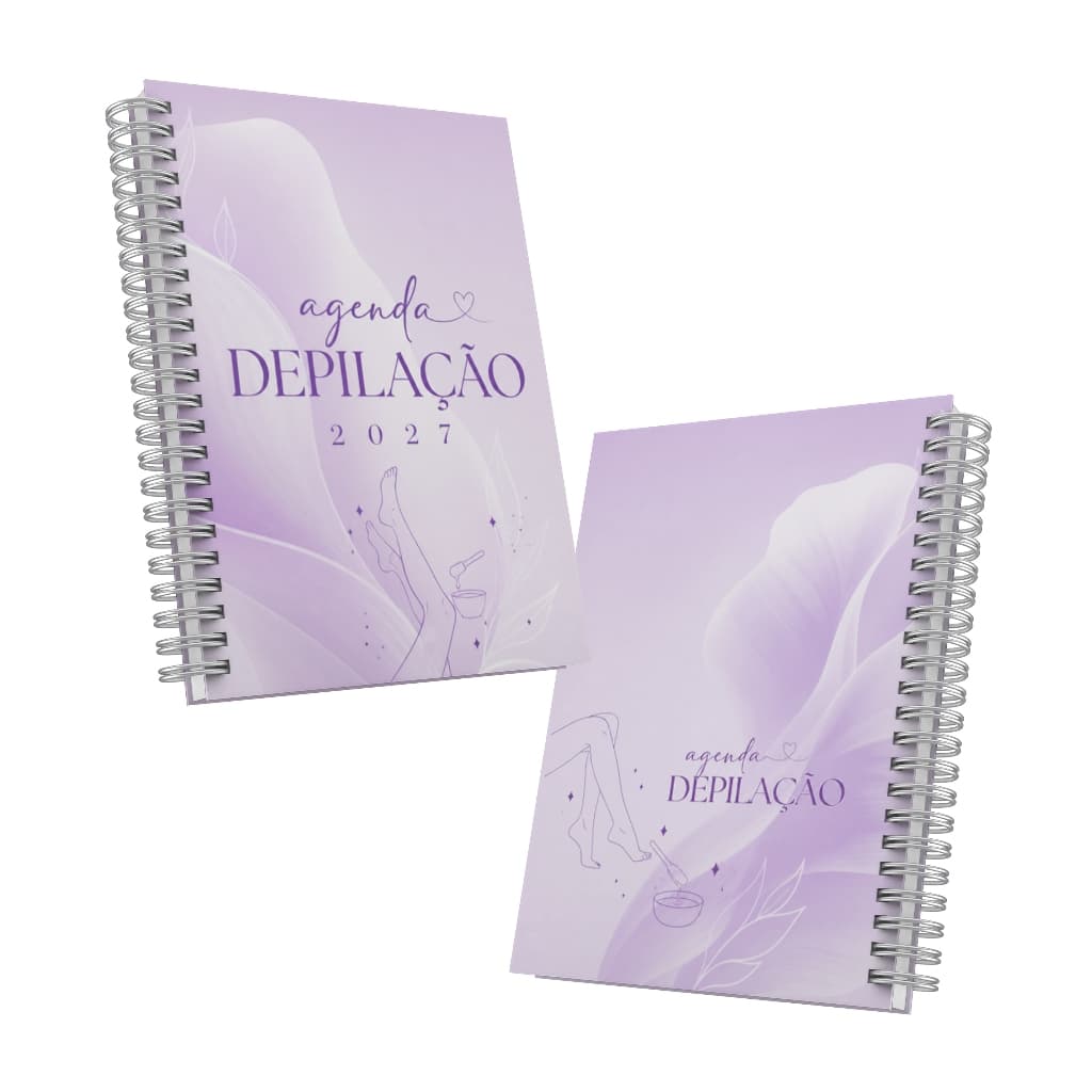 Agenda para Depilação Personalizada Clínica Depiladora Cera ou Laser