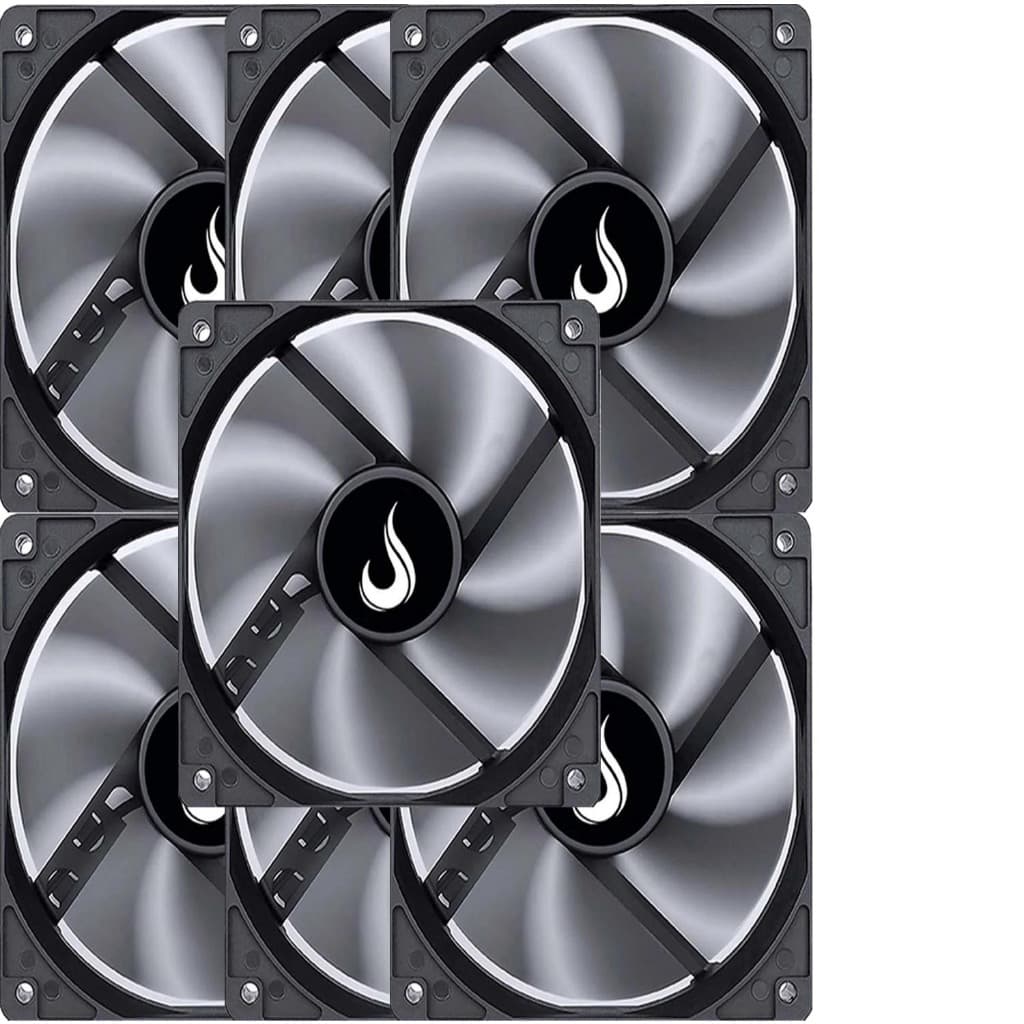 Kit C/ 7 Cooler Fan Ventoinha 120mm Gabinete Pc Gamer Black Rise Mode