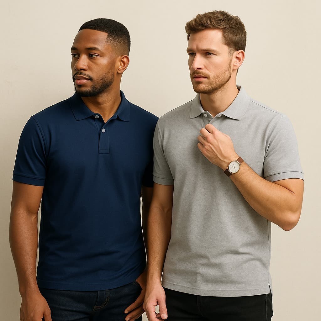 Kit 2 Camisetas Polo Masculina Piquet Casual Conforto e Estilo