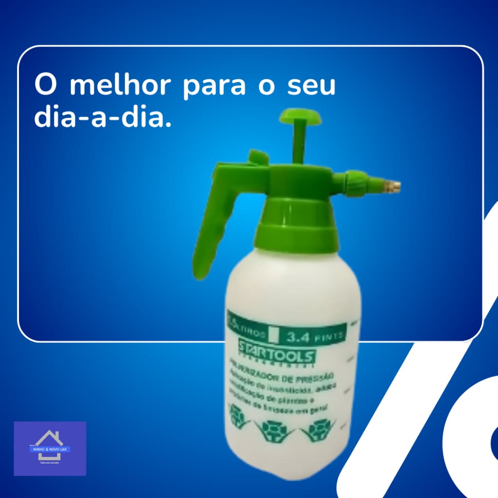 Pulverizador Pressão 15 Litros Verde Jardinagem Limpeza Aplicação Líquidos Prático