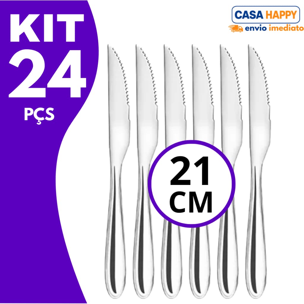 Faca de Inox Premium 21cm Profissional – Resistente Pesada e Durável Acabamento Não Enferruja de Alto Padrão