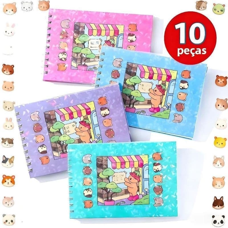 ￼Livro de Colorir Boo Holográfico Capa Dura 48 Folhas Infantil kit com 10 livros.