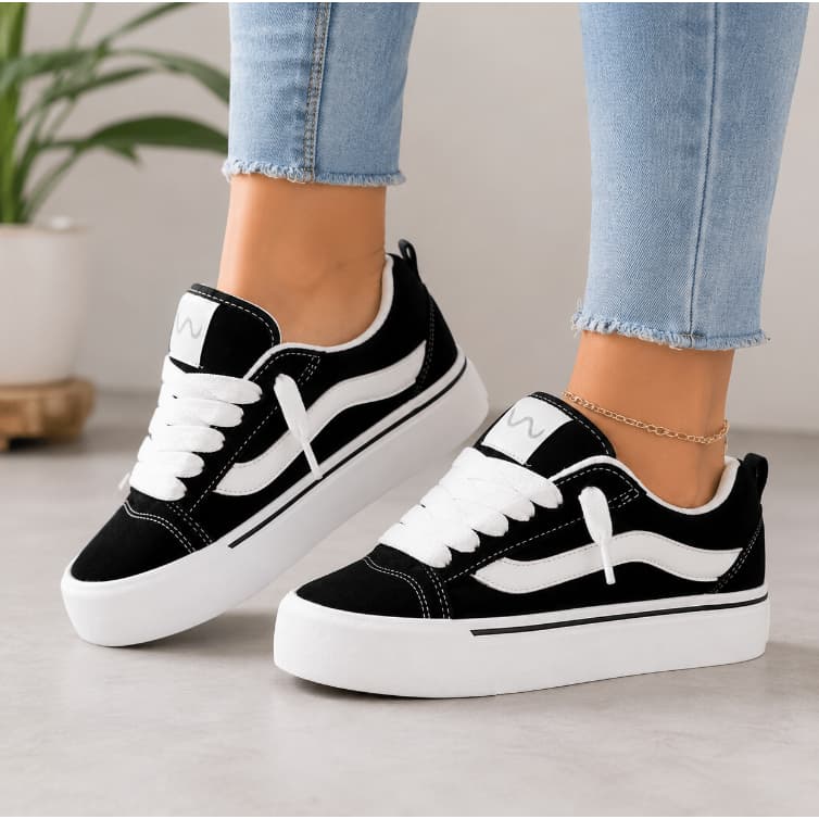 Tenis Knu Vintage Retro Black School Lançamento macio Leve Confortavel